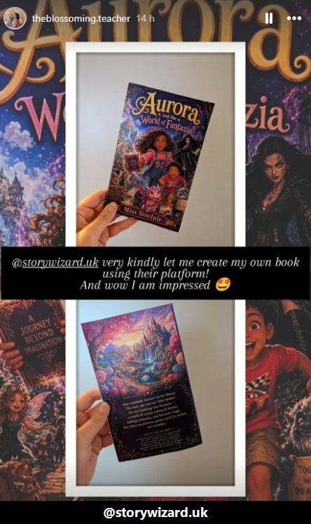 Instagram post by theblossoming.teacher about the book she created